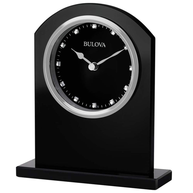 NewNest Australia - Bulova B5010 Ebony Crystal Desk Clock, Black 