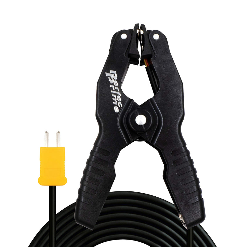PerfectPrime TL0005, Pipe Clamp Temperature Flat Lead for K-Type Probe Thermocouple Sensor in Temperature Range From -40~200°C/393°F 200C /Pipe Clamp - NewNest Australia