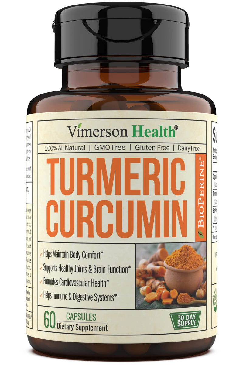 Turmeric Curcumin with BioPerine Black Pepper Extract 1200mg - Natural Joint & Immune Support with 95% Curcuminoids. High Absorption Antioxidant Vegan Supplement. Inflammatory and Immune Response - NewNest Australia