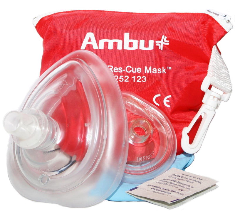 AMBU 000 252 123 Red PVC CPR Res-Cue Adult and Infant Face Masks - NewNest Australia