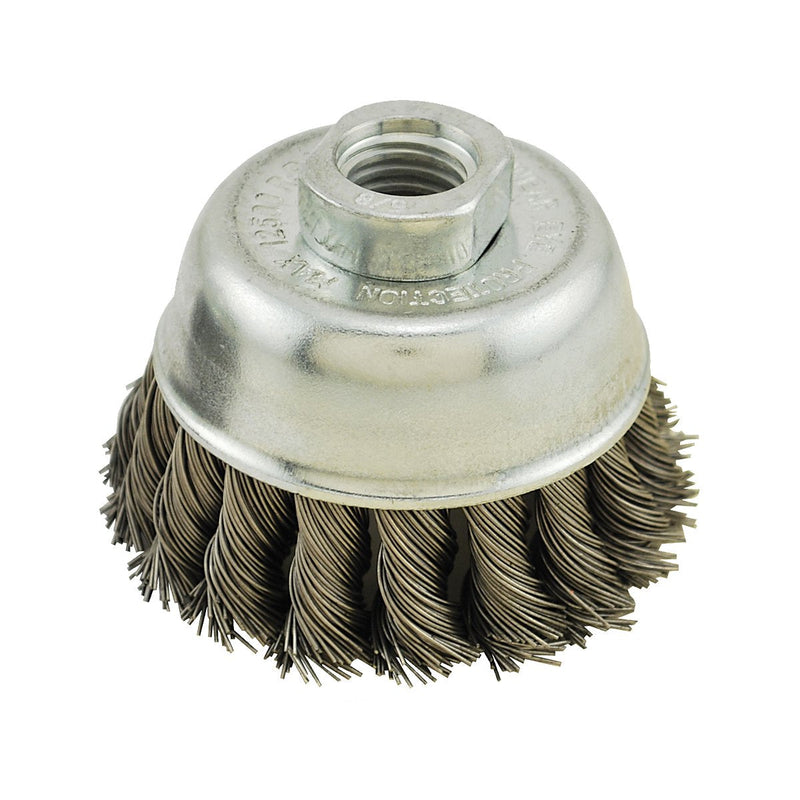 IVY Classic 38901 3-Inch x 5/8-Inch-11 Arbor, Stainless Steel Knot Wire Cup Brush - 0.020-Inch Coarse, 1/Card 3" Stainless Knot Coarse - NewNest Australia