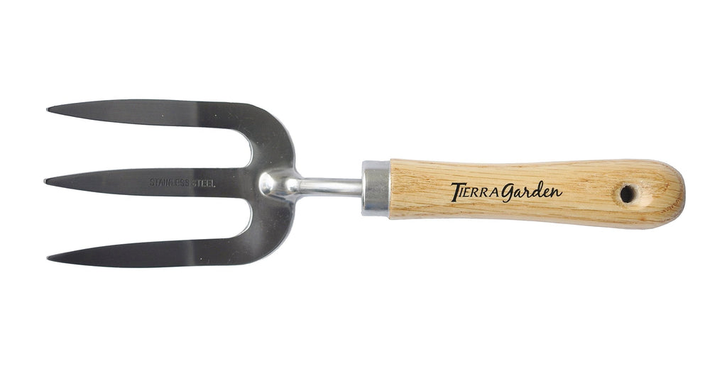 Tierra Garden 35-1806 Stainless Steel Hand Fork with Ash Wood Handle - NewNest Australia