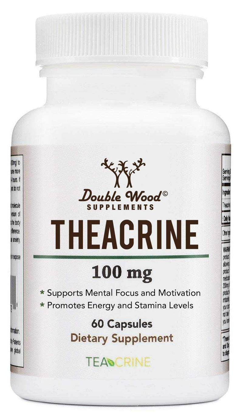 Theacrine (Teacrine) - Energy and Exercise Stamina Supplement - 100 Mg - 60 Capsules (Made and Third Party Tested in The USA) by Double Wood Supplements - NewNest Australia