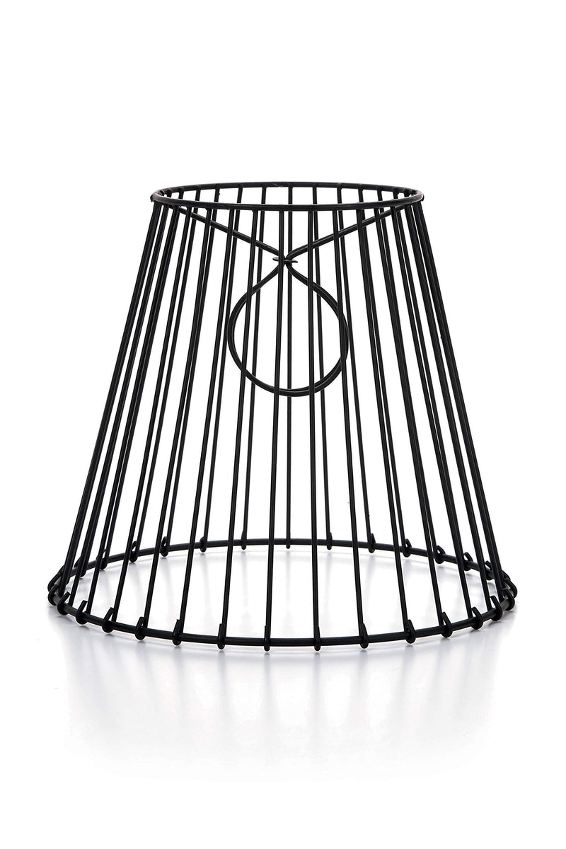 Cleveland Vintage Clip-On Metal, Black 8” x 7” x 4.5” Wire Lampshade Home, Ideal for Creating a Mason Jar Light - NewNest Australia