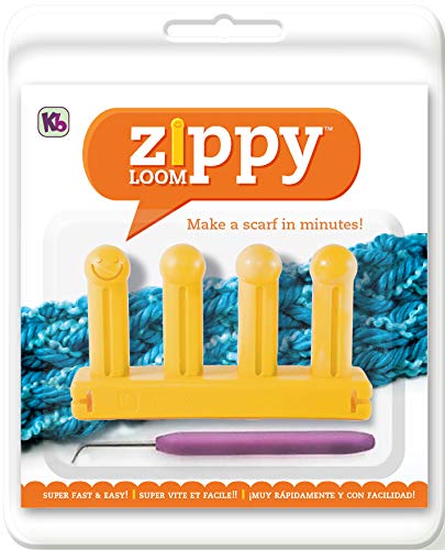 Authentic Knitting Board Zippy Knitting Loom, 5.25 by 3", Yellow - NewNest Australia