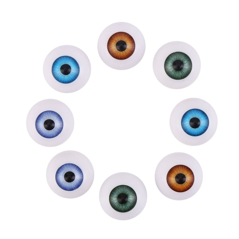 DECORA 20mm Half Round Acrylic Doll Bear Craft Plastic Eyes Eyeball for Doll and Craft Making S1-20mm - NewNest Australia