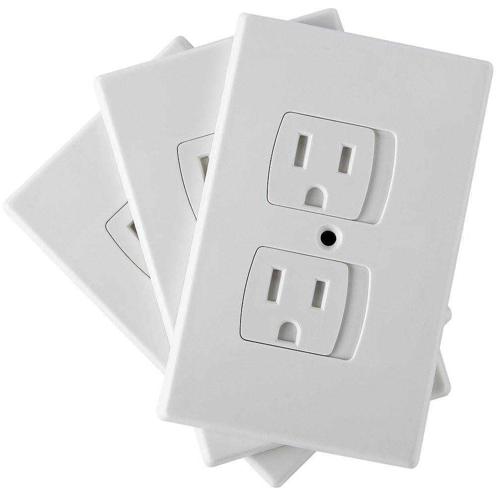 Jambini Self-Closing Baby Proof Outlet Covers Baby Proofing - An Alternative To Plug Covers for Electrical Outlets and Outlet Protectors (3 pack) - NewNest Australia