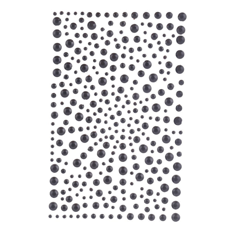 Decora 325 Black Diamante Stick on Rhinestone Stickers Gems Cards and Self Adhesive Craft Bling - NewNest Australia