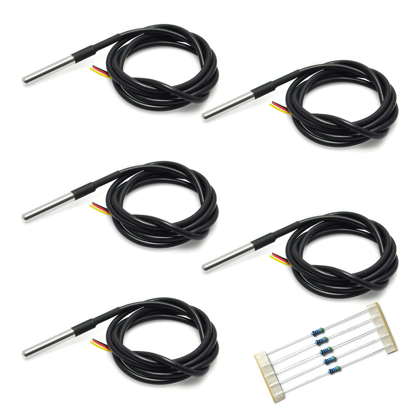 Gikfun DS18B20 Temperature Sensor Waterproof Digital Thermal Probe Sensor for Arduino (Pack of 5pcs) EK1083 - NewNest Australia