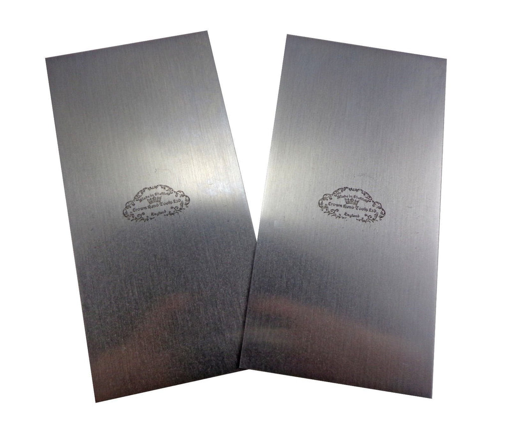 Crown Hand Tools Sheffield UK Steel 2 Piece Rectangular 2 1/2" x 5" Cabinet Scraper Set 375 - NewNest Australia