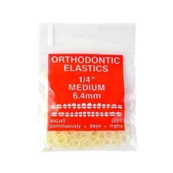 100 Pack Orthodontic Elastics 1/4" (6.4mm), Rubber Bands Great for Dog Grooming Top Knots, Bows, Braids, Tooth Gaps, and Dreadlocks by Cayenas - NewNest Australia