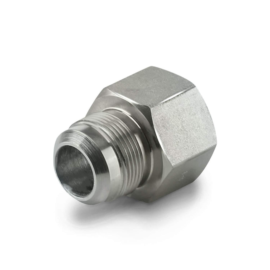 Flextron FTGF-38F38 Gas Connector Adapter Fitting with 3/8" Outer Diameter Flare Thread x 3/8" FIP, Uncoated, for Log & Space Connectors, Excellent Corrosion Resistance, Stainless Steel - NewNest Australia