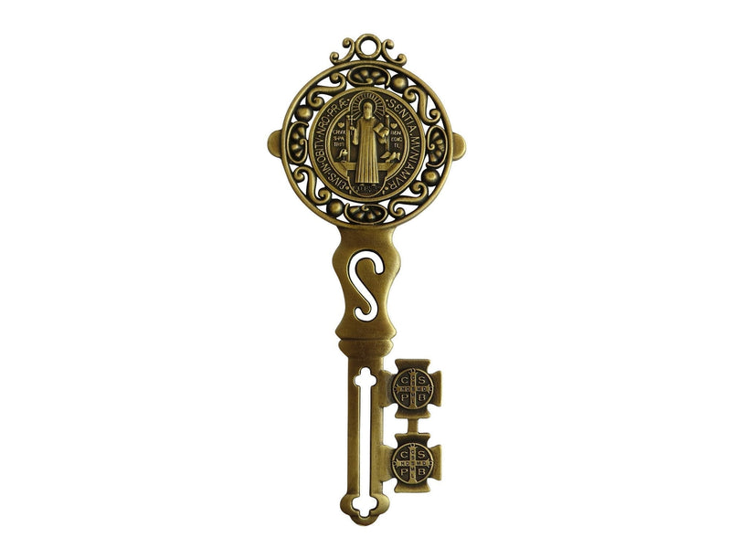 NewNest Australia - Angelitos de Mexico Big Saint Benedict Key for Home Protection Wall Decor Hang on Door House Blessing 