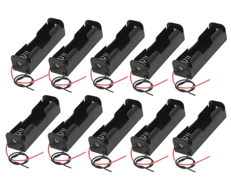 yueton Pack of 10 Wire Lead Battery Storage Box Case Holder for 18650 Button Top Single Battery - NewNest Australia