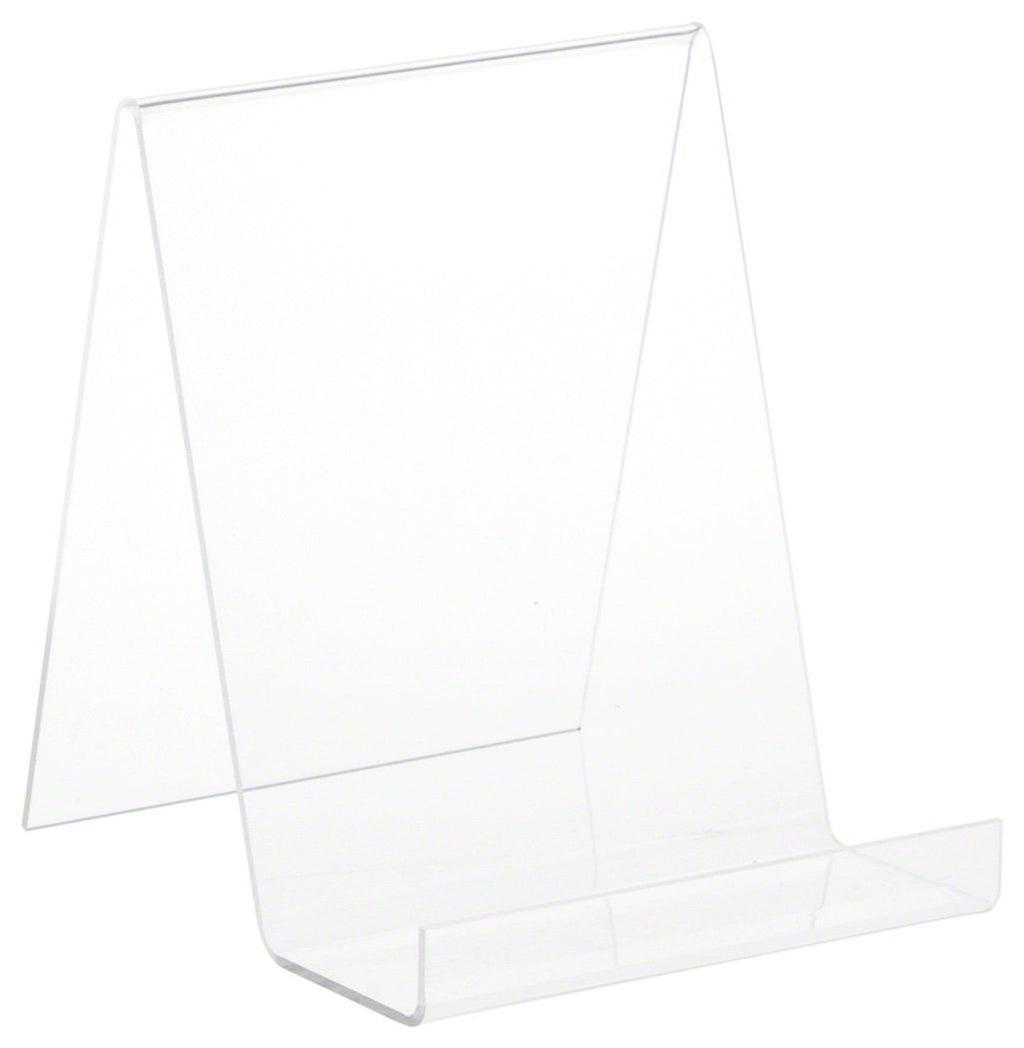 NewNest Australia - Plymor Clear Acrylic Flat Back Display Easel with 2.5" Box Ledge, 7.25" H x 6" W x 7" D 1 7.25" x 6" x 7" 