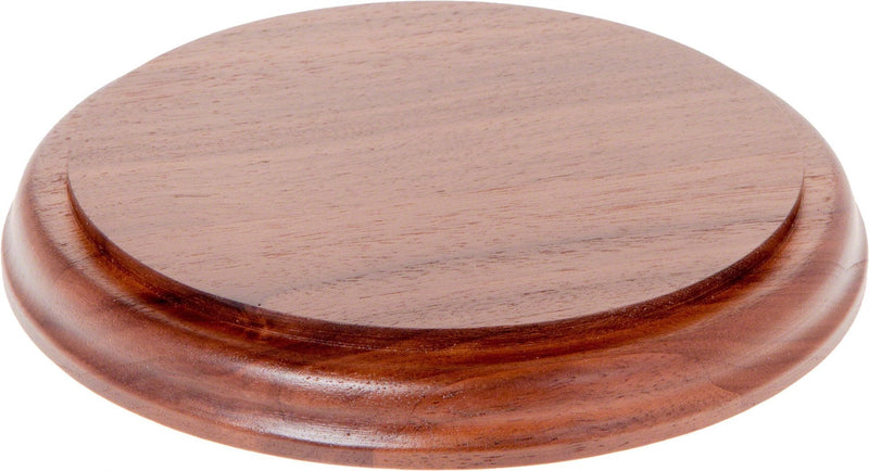 NewNest Australia - Plymor Solid Walnut Round Wood Display Base with Ogee Edge, 0.75" H x 6.25" D 1 .75” x 6.25“ Dia. 