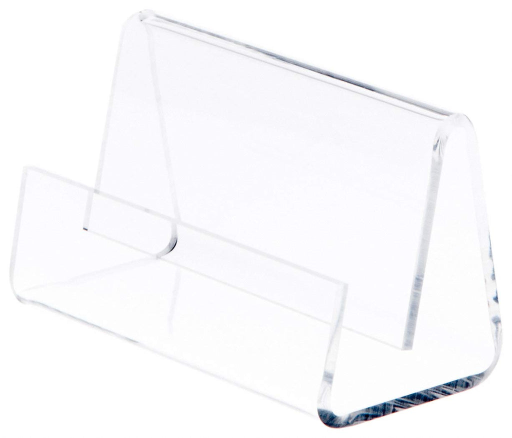 Plymor Clear Acrylic Deluxe Business Card/Post Card Holder, 3.5" W x 2.875" D x 2.125" H Pack of 1 - NewNest Australia