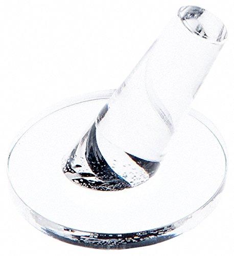 NewNest Australia - Plymor Clear Acrylic Ring Finger Display, Single on Round Base, 2" W x 2" D x 1.75" H 2" x 2" x 1.75", Round 