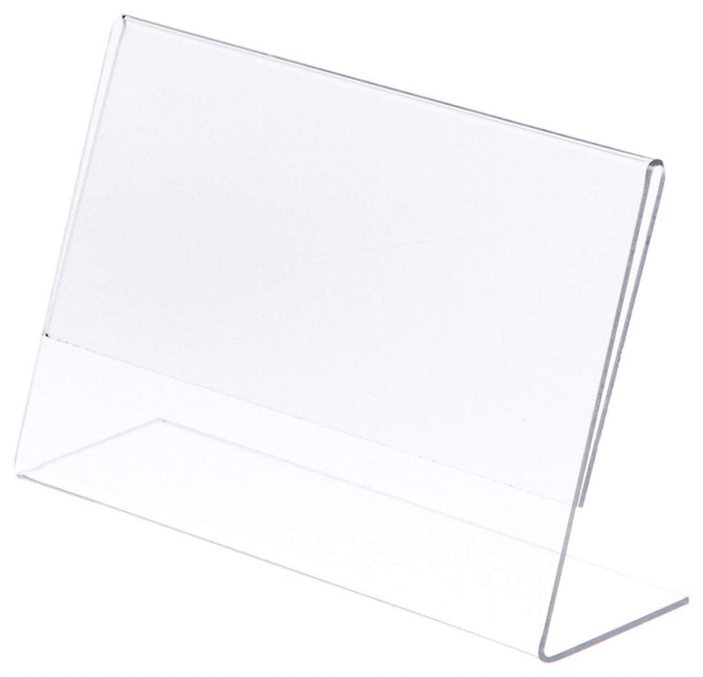 Plymor Clear Acrylic Sign Display/Literature Holder (Angled), 8.5" W x 5.5" H 1 8.5" x 5.5" - NewNest Australia