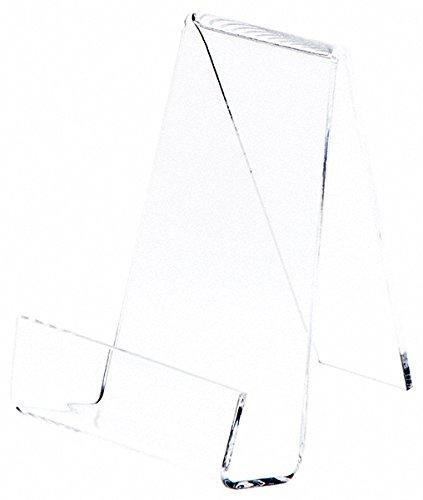 NewNest Australia - Plymor Clear Acrylic Book Easel with 1.125" Ledge w/Lip, 3.625" W x 4.5" D x 4.75" H 3.625" x 4.5" x 4.75" 