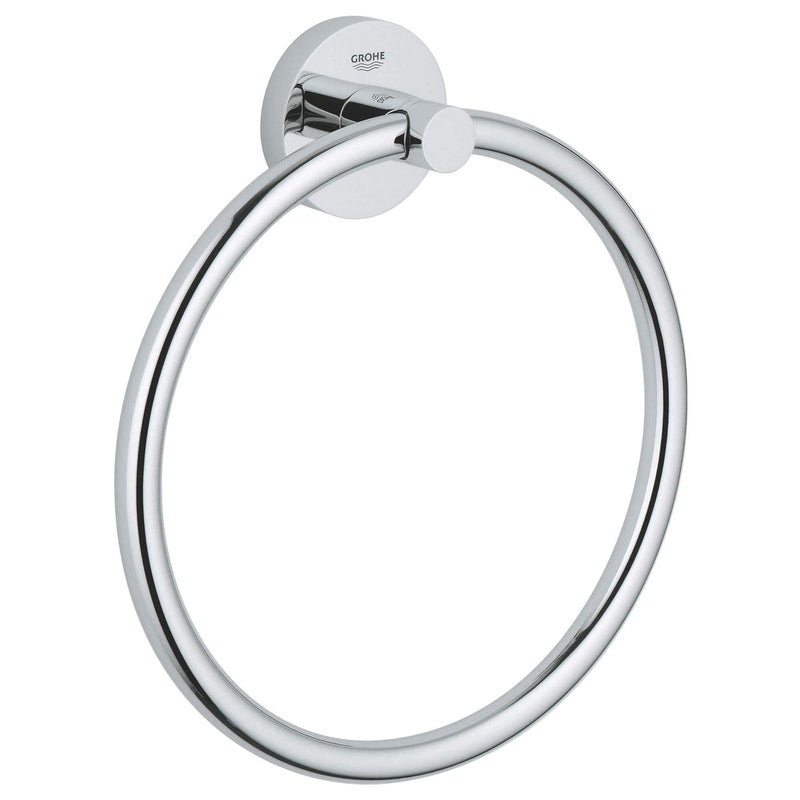 Grohe 40365001 Essentials Towel Ring, Polished Chrome Starlight Chrome - NewNest Australia