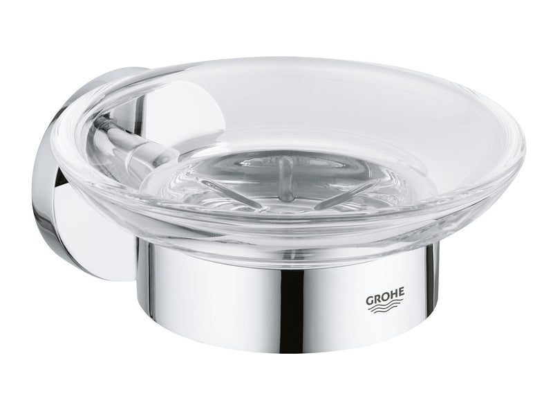 Grohe Essentials Soap Dish With Holder Starlight Chrome 40444001 - NewNest Australia