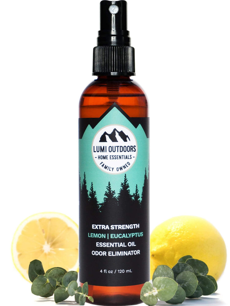Lumi Outdoors Natural Shoe Deodorizer Spray & Odor Eliminator - Extra Strength Eucalyptus Lemongrass - NewNest Australia