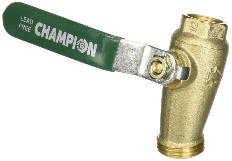 ARROWHEAD BRASS & PLUMBING 253BVLF 1/2" Female Iron Pipe x 3/4" Hose Thread, Ball Valve, Lead Free - NewNest Australia