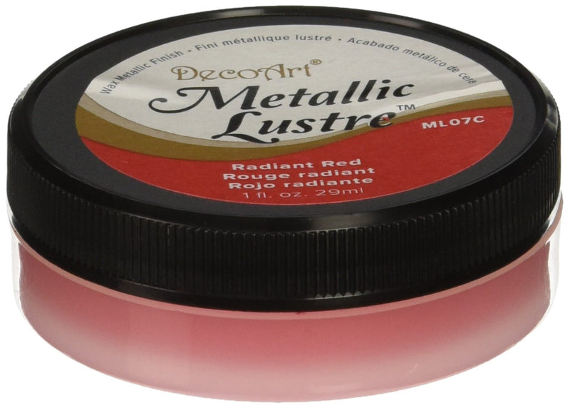 Deco Art Metallic Lustre Wax Finish, 1 oz, Radiant Red - NewNest Australia