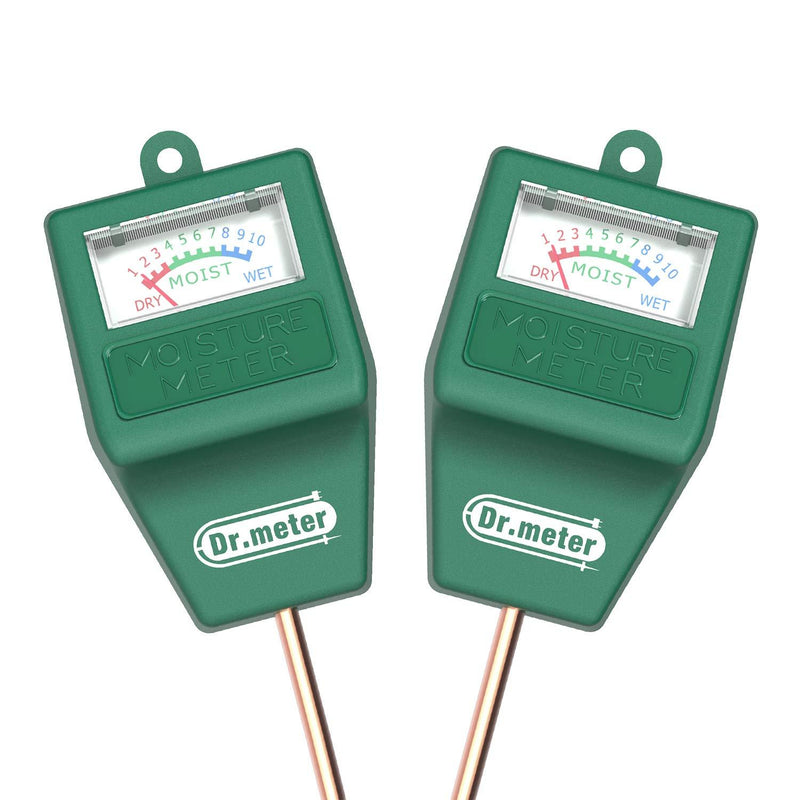 Soil Moisture Meter-2 Packs Soil Test Kit for Garden Lawn Farm Indoor & Outdoor Use-Dr.meter Moisture Meter for Plants-Soil Tester Hygrometer Sensor for Plant Care-Plant Water Meter-No Battery Needed - NewNest Australia