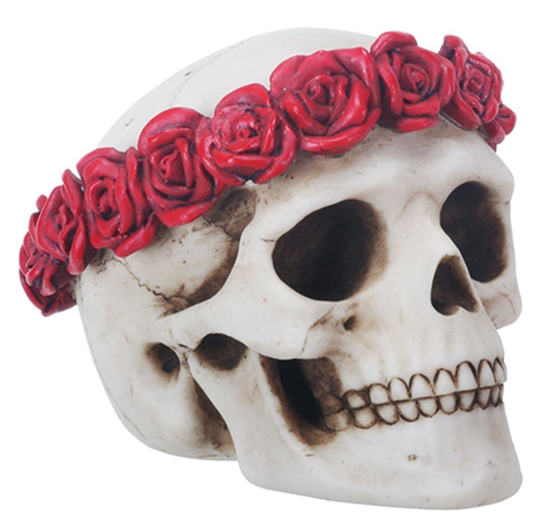 NewNest Australia - YTC 4.5 Inch Day of The Dead Flower Traditional Sugar Skull Display Statue 