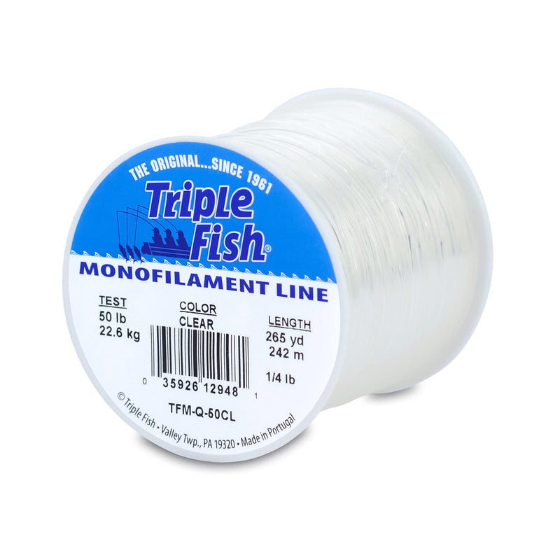 Triple Fish Monofilament Line Clear 50 Lb Test / 1/4 Lb Spool - NewNest Australia