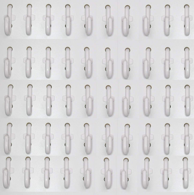 Plastic White J Style Pegboard Hooks Garage Tool Storage fits 1/4" Pegboard Holes (Pegboard NOT Included) (100) 100 - NewNest Australia