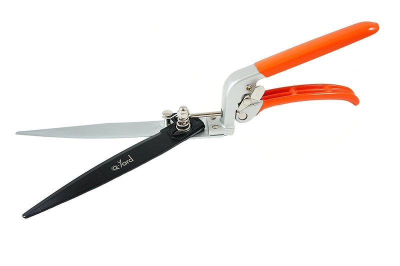 Q-yard QY-741F Flower Bed and Grass Shear - Extra Sharp Garden Hand Pruners, Easier Cutting, Comfortable Ergonomic, Less Effort - Gardening Scissors for Men & Women , Orange - NewNest Australia