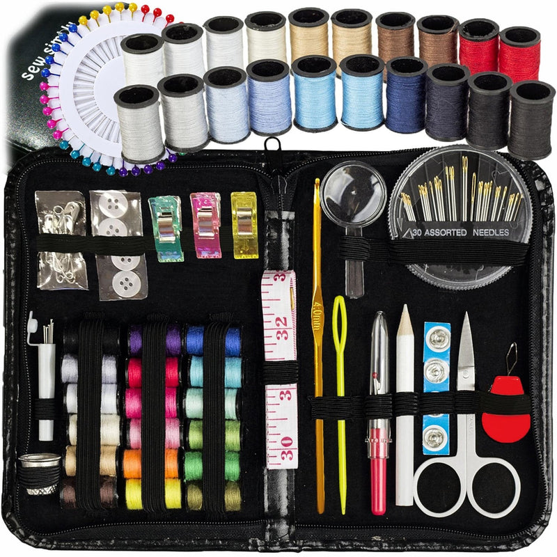 Artika Sewing Kit for Adults, Kids & Beginners w/ Needles, Thimble, Knitting Tools & More - Craft Travel Supplies and Accessories - NewNest Australia