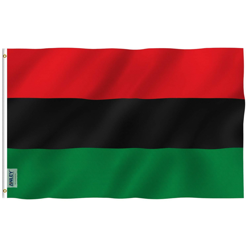 Anley Fly Breeze 3x5 Foot Afro American Flag - Vivid Color and Fade Proof - Canvas Header and Double Stitched - Pan-African Flags Polyester with Brass Grommets 3 X 5 Ft - NewNest Australia