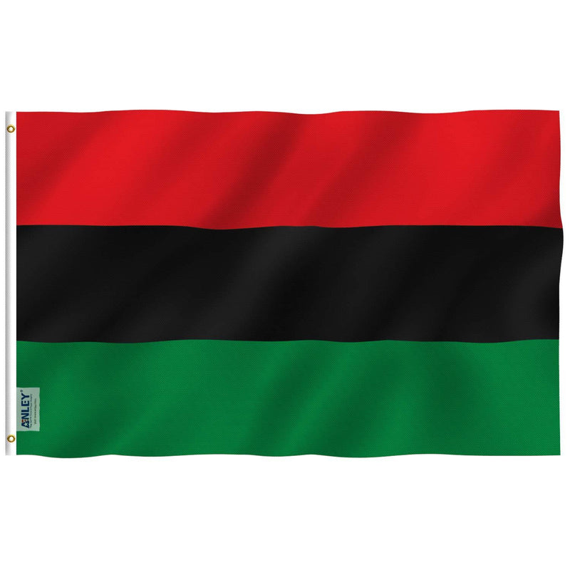 Anley Fly Breeze 3x5 Foot Afro American Flag - Vivid Color and Fade Proof - Canvas Header and Double Stitched - Pan-African Flags Polyester with Brass Grommets 3 X 5 Ft - NewNest Australia