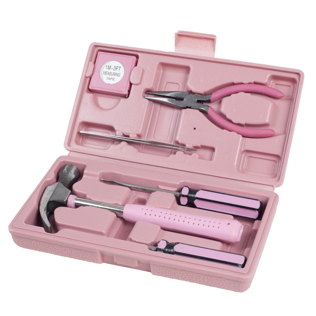 Stalwart - 75-HT2007 Household Hand Tools, Pink Tool Set - 9 Piece by , Set Includes – Hammer, Screwdriver Set, Pliers (Tool Kit for the Home, Office, or Car) - NewNest Australia