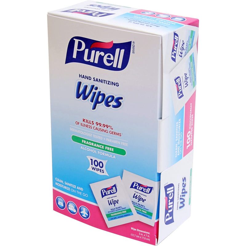 Purell Premoistened Sanitizing Hand Wipes,Fragrance Free, 100/Box - NewNest Australia