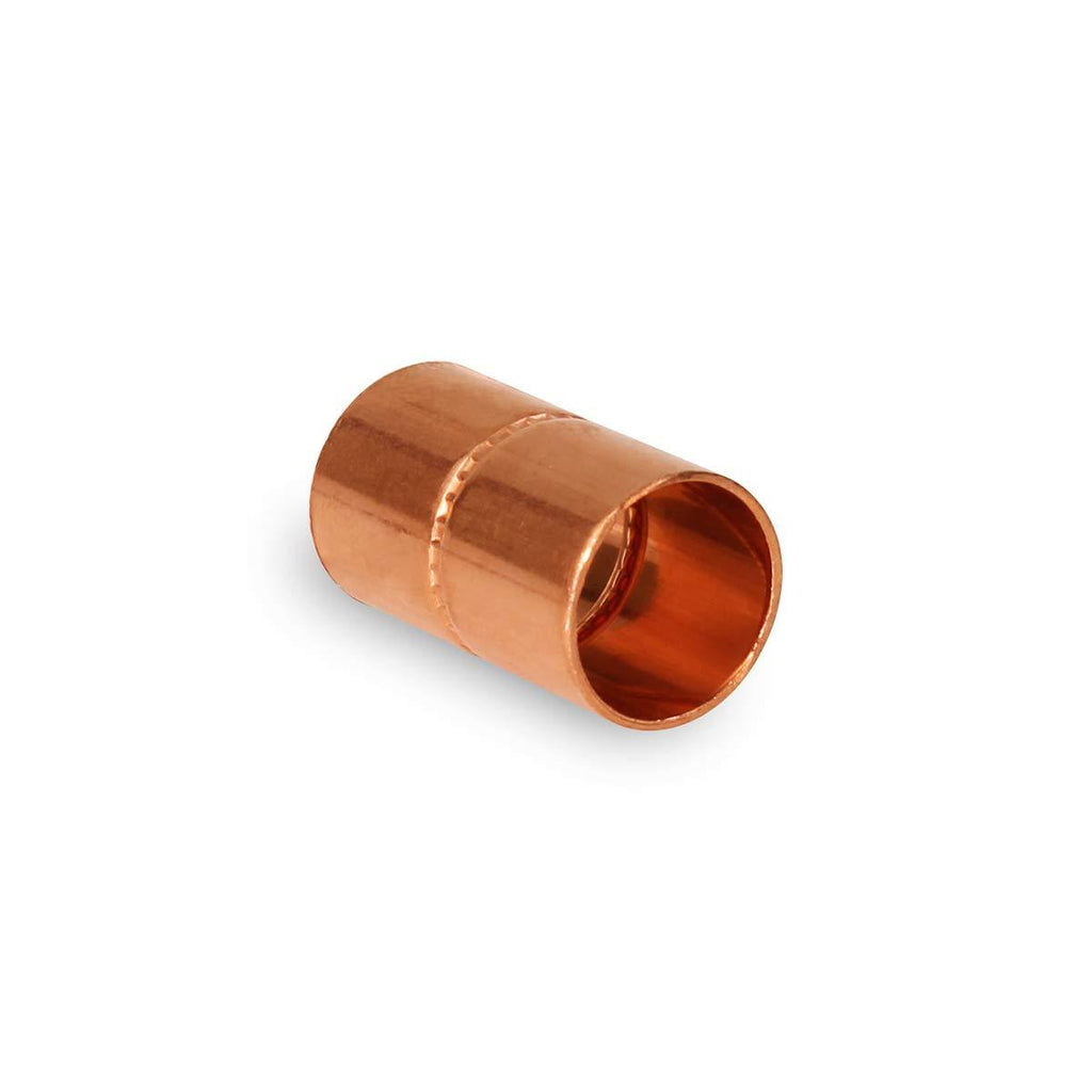 Supply Giant DDSD0058 Straight Copper Coupling With Sweat Sockets And With Rolled Tube Stop, 5/8 Inch - NewNest Australia