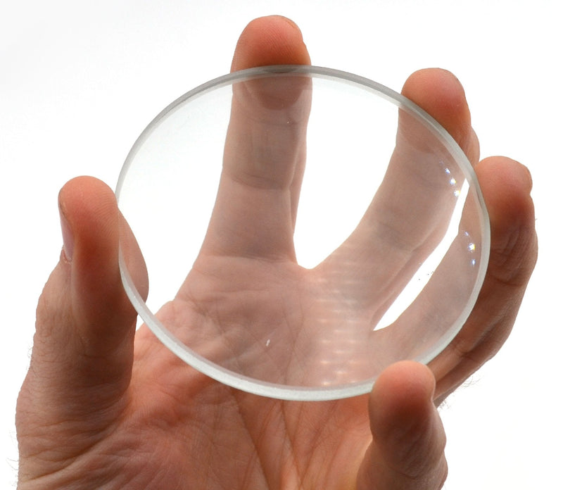 Double Concave Lens, 500mm Focal Length, 3" (75mm) Diameter - Spherical, Optically Worked Glass Lens - Ground Edges, Polished - Great for Physics Classrooms - Eisco Labs - NewNest Australia