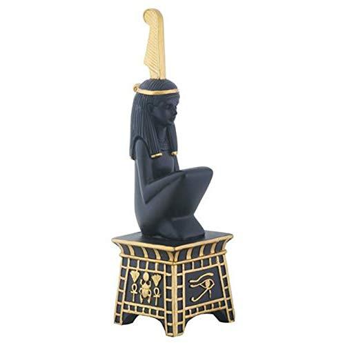 NewNest Australia - Black and Yellow Egyptian Maat on Pedestal Decorative Statue 