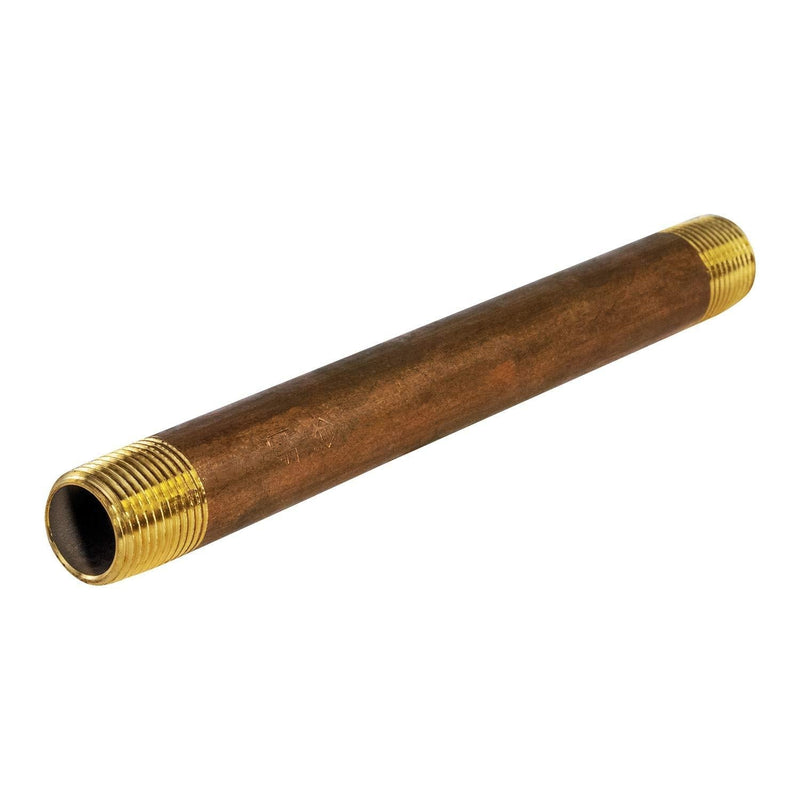 Everflow Supplies NPBR1480 8" Long Brass Nipple Pipe Fitting with 1/4" Nominal Diameter and NPT Ends - NewNest Australia