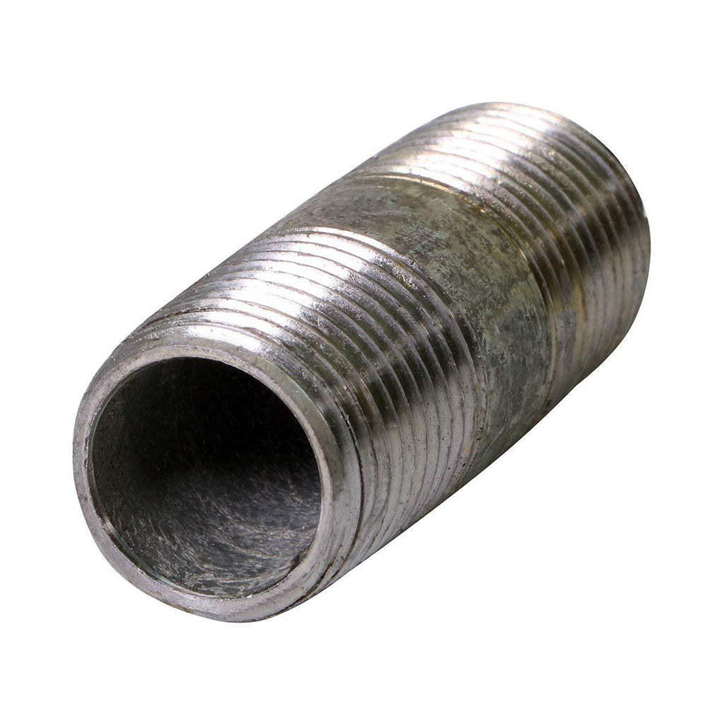 SUPPLY GIANT OQHM1020 2" Long Galvanized Steel Nipple Pipe Fitting with 1" Nominal Size Diameter, 1" x 2" - NewNest Australia