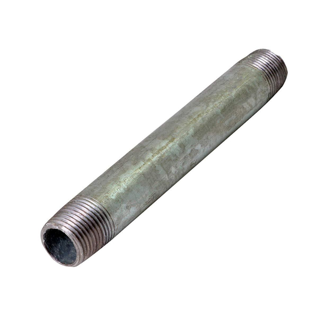 SUPPLY GIANT OQHM1280 8" Long Galvanized Steel Nipple Pipe Fitting with 1/2" Nominal Size Diameter, Single Unit - NewNest Australia