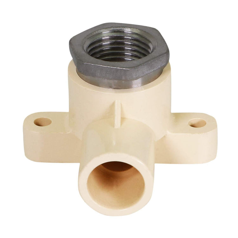 Supply Giant TTDQE034 Female x CPVC Drop Ear Elbow Transition Pipe Fitting Durable Over Molded One-Piece Design 1/2 in. Lead Free Plastic, White - NewNest Australia