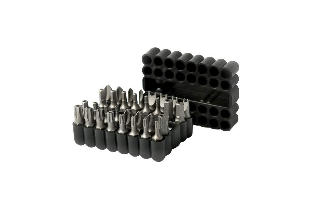 ARES 70009 - 33-Piece Security Bit Set with Magnetic Extension Bit Holder - Includes Tamper Resistant, SAE Hex, Metric Hex and Star Bits - Torq, Spanner, and Triwing Complete the Anti Tamper Bit Set - NewNest Australia