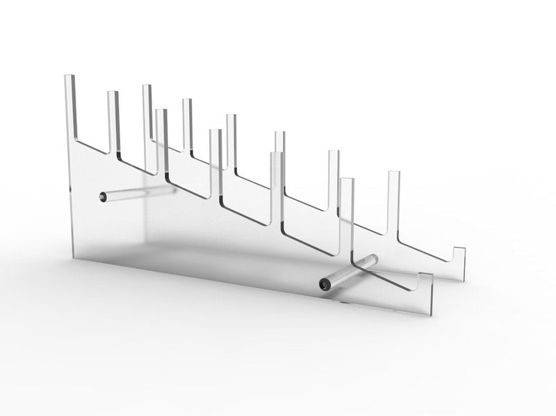 NewNest Australia - FixtureDisplays Large Multiple Plate Display Rack Clear Holder 10748 