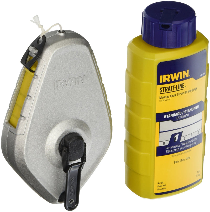 IRWIN STRAIT-LINE Chalk Line, Classic Reel, Blue, 100 ft. (1932880) - NewNest Australia