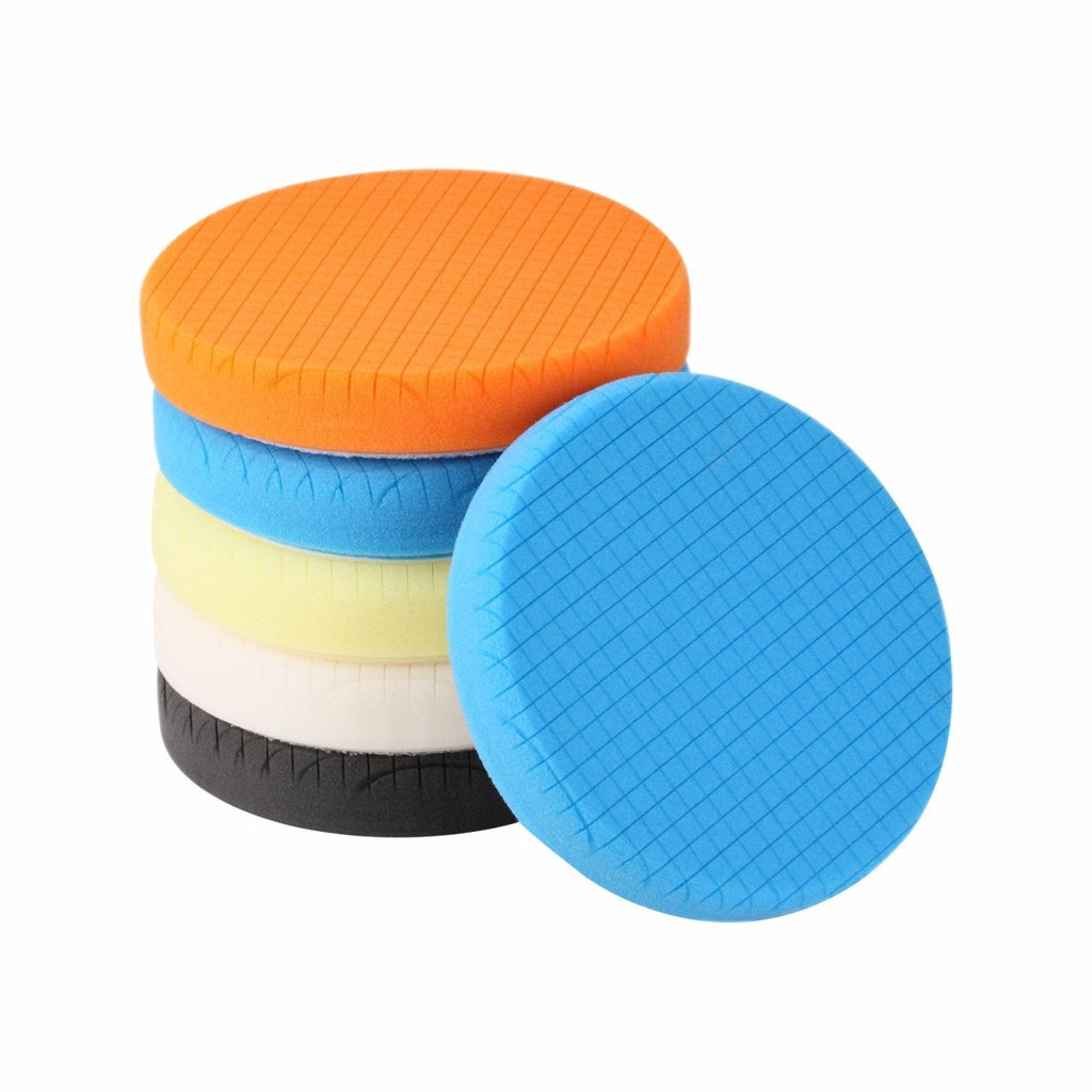 Buffing Polishing Pads, SPTA 5Pcs 6.5 Inch Face for 6 Inch 150mm Backing Plate Compound Buffing Sponge Pads Cutting Polishing Pad Kit For Car Buffer Polisher Compounding, Polishing and Waxing -SQMIX65 - NewNest Australia